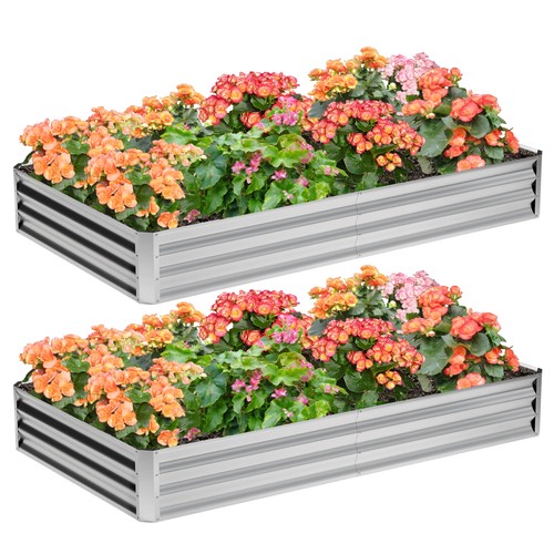 2pcs 8x4x1ft galvanized - 2pcs, raised