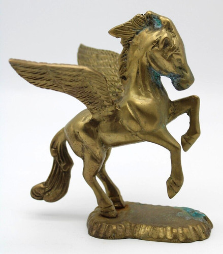 Solid brass pegasus - solid, 5"