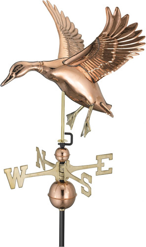 Polished copper landing duck - polished,
