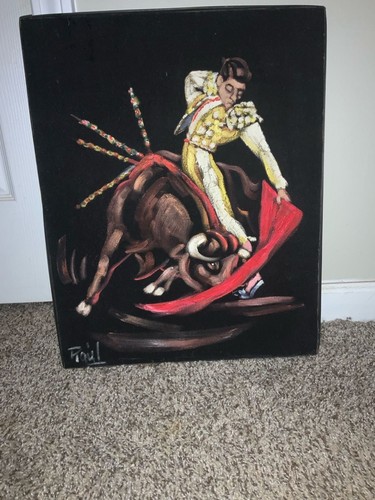 Vintage black velvet painting - vintage,