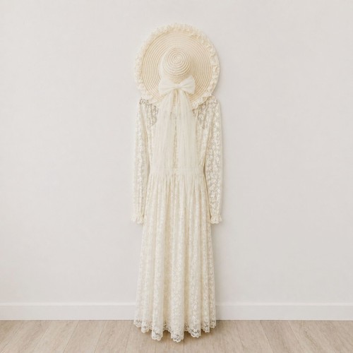 Vintage lace wedding dress set - vintage,
