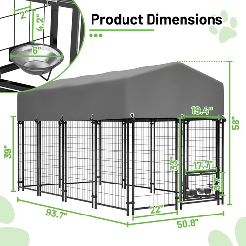 Outdoor dog kennel with - dog,
