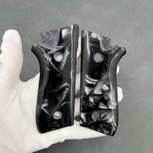 Custom black pearl resin grips - custom,