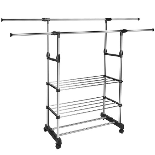 Commercial garment rack double - garment,