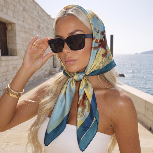 Trandy silk feel scarf 70cm - trandy,