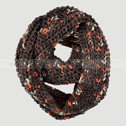 Multi color knit infinity - knit,