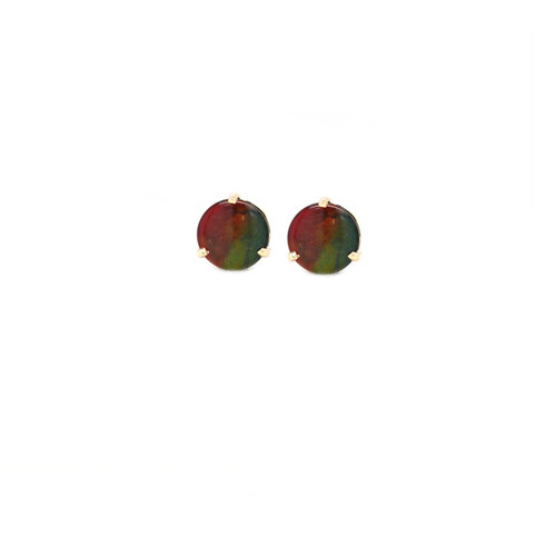 Fossilized ammolite cab round - ammolite,
