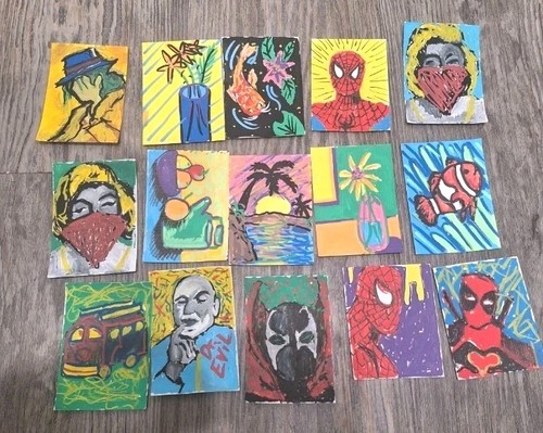 Aceo art abstract - aceo,