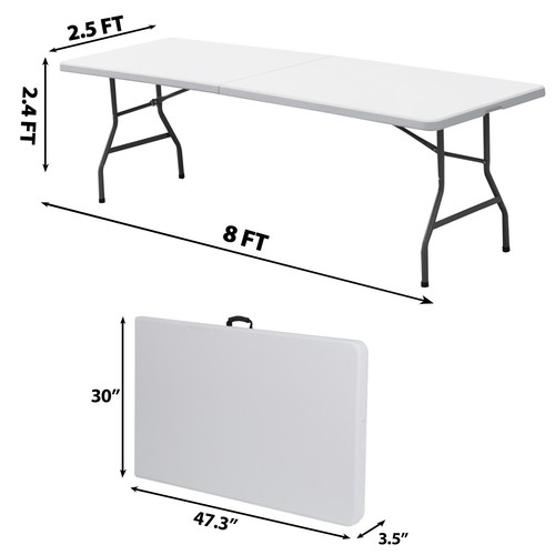 8ft folding table portable - folding,