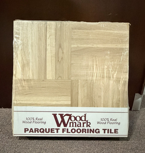 White oak parquet flooring - white,