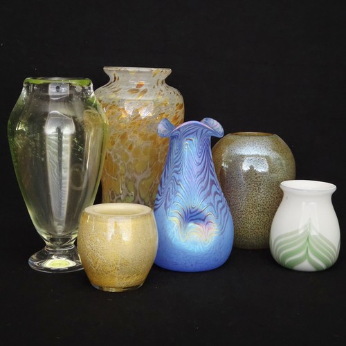 Lot vtg signed art glass - 6,