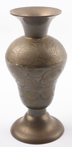 Vintage trench art brass vase - trench,