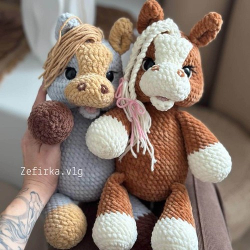 Handmade horse crochet toy - horse,