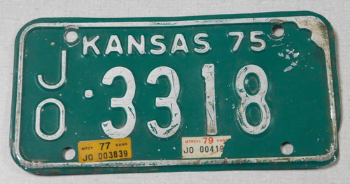 1979 kansas motorcycle license - kansas,