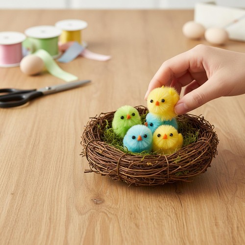 18x mini easter chicks - chicks, fluffy