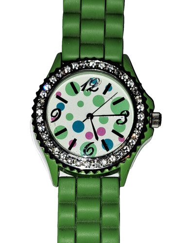 Geneva women green watch - geneva,