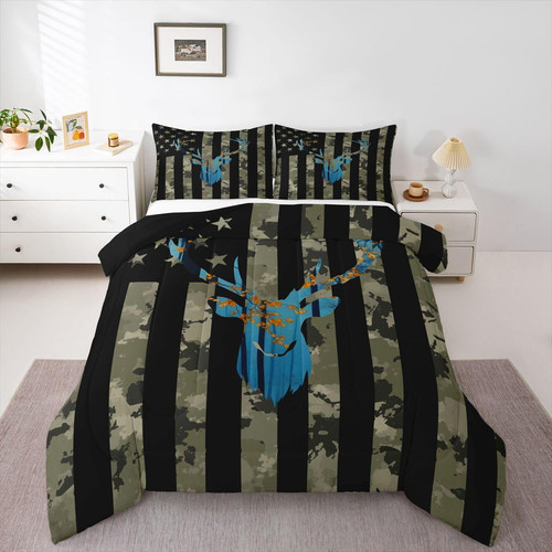 Boys camo deer comforter sets - deer,