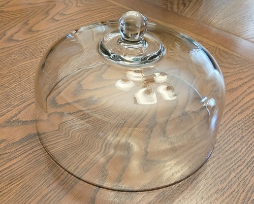 Clear heavy glass cake plate - clear,