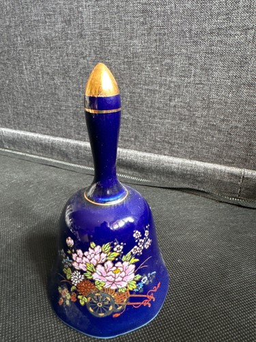 Vintage blue porcelain - blue, bell
