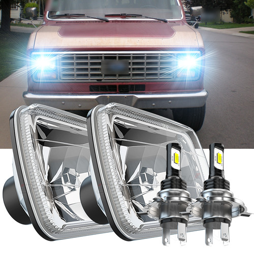 Pair 5x7 7x6 led headlights - 5x7,