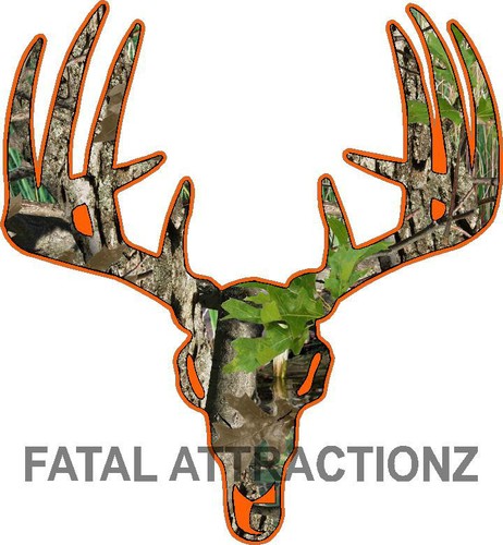 Camo orange deer - orange,