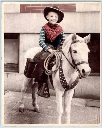 1940 boy pony - hand, colored
