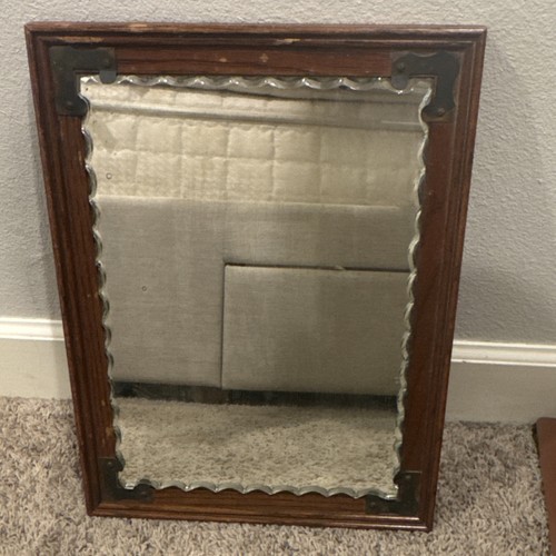 Vintage wood framed - framed, rectangle