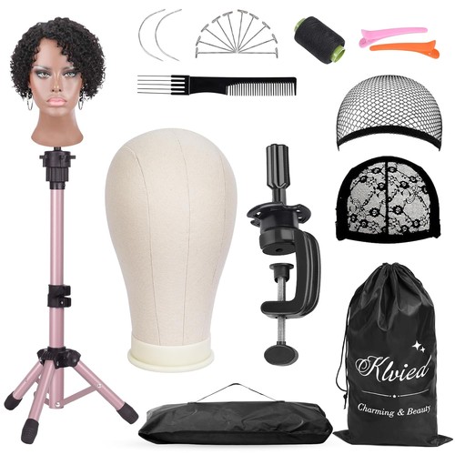 Wig mannequin stand with - mannequin,