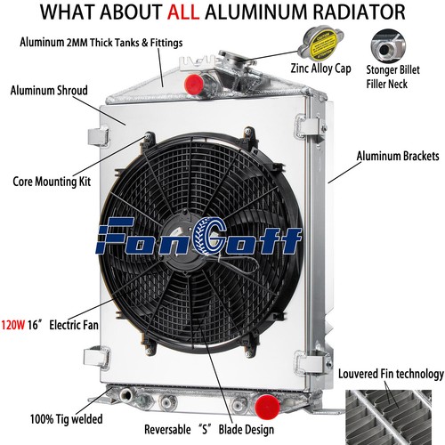 Row radiator shroud fan - 4-row,