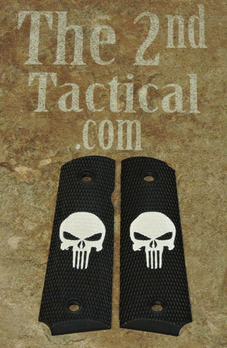1911 grips black white - -, black|white