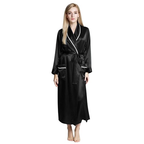 Womens silk satin - robe,