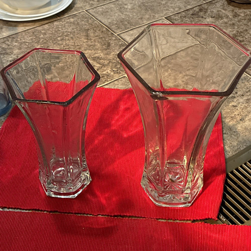 Set clear glass hexagonal - set,