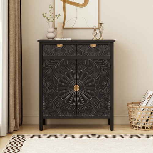 Hand carved black wooden - hand-carved,