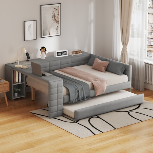 Full size upholstered platform - size,
