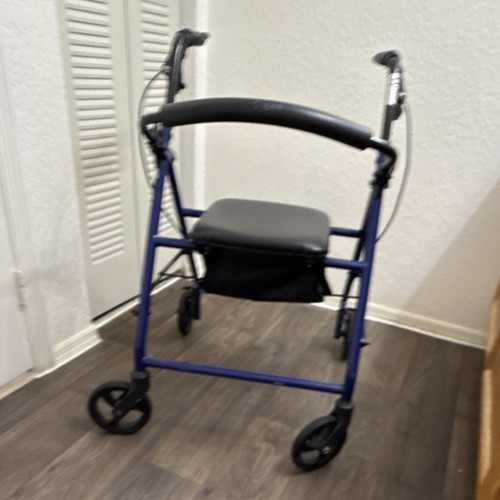 Blue wheel rollator - blue, walker