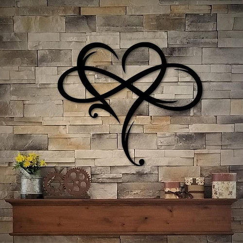 Infinity heart metal wall - heart,