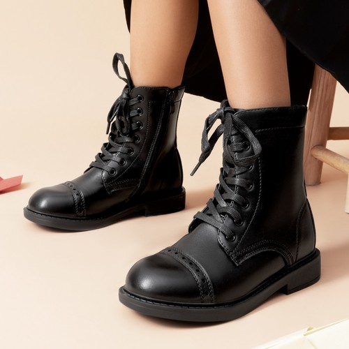 Lace combat boots for kids - lace-up,