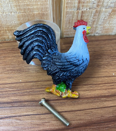 One rooster cock - one, chicken