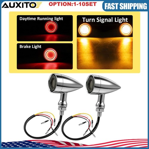 Chrome motorcycle bullet led - chrome,