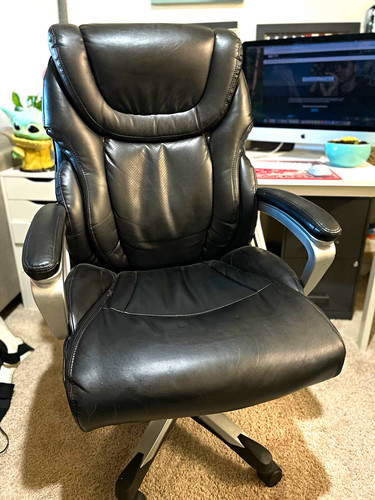 Denaly ergonomic black faux - denaly,
