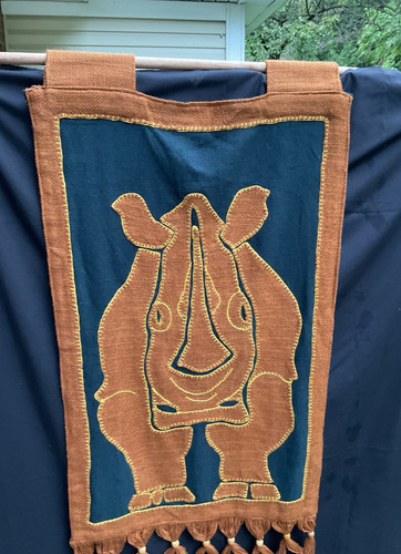 Handmade african hippo wall - handmade,