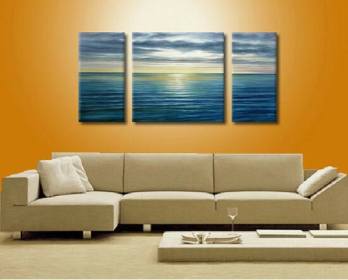 3pcs hand abstract seascape - hand,