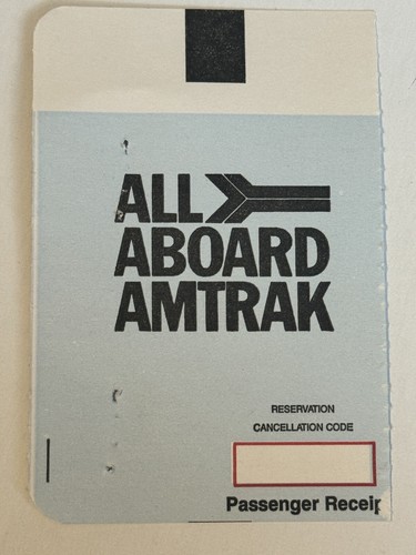 Amtrak ticket stub - stub, dallas