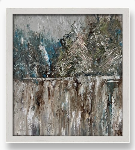 Abstract winter landscape - abstract,