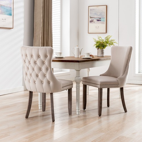 Set velvet dining chairs - set, 2