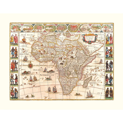 Historic map africa blaeu - africa,