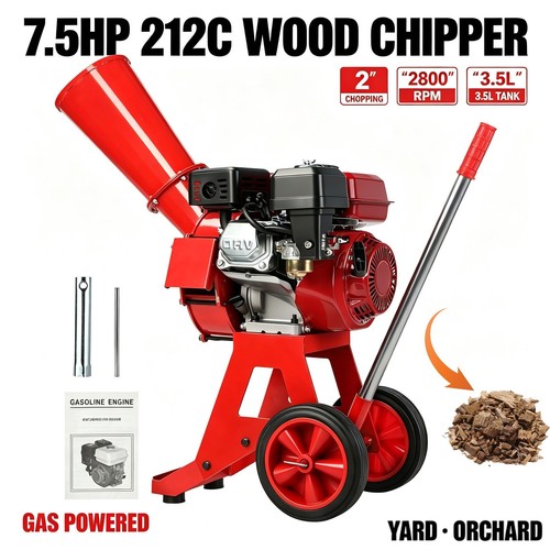 Heavy duty 212cc chipper gas - duty,