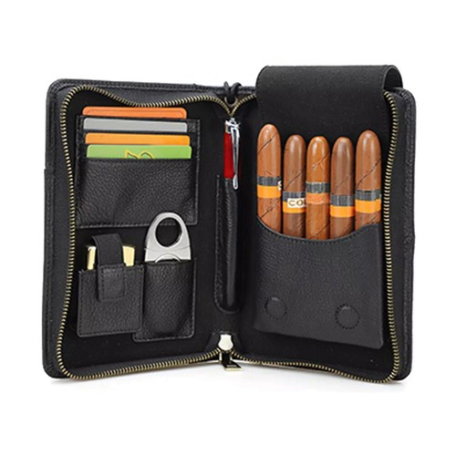 Genuine leather cigar case - genuine,