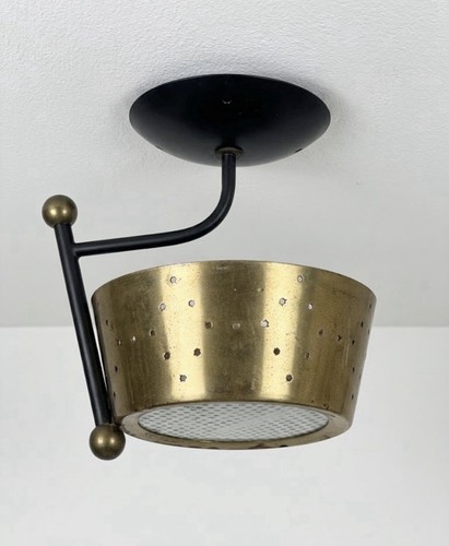 Vtg mcm brass perforated - brass,
