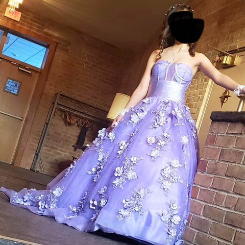 Purple strapless sweetheart - purple,